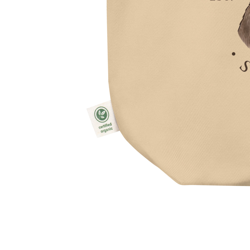 Certified Organic tag on Staffy tote