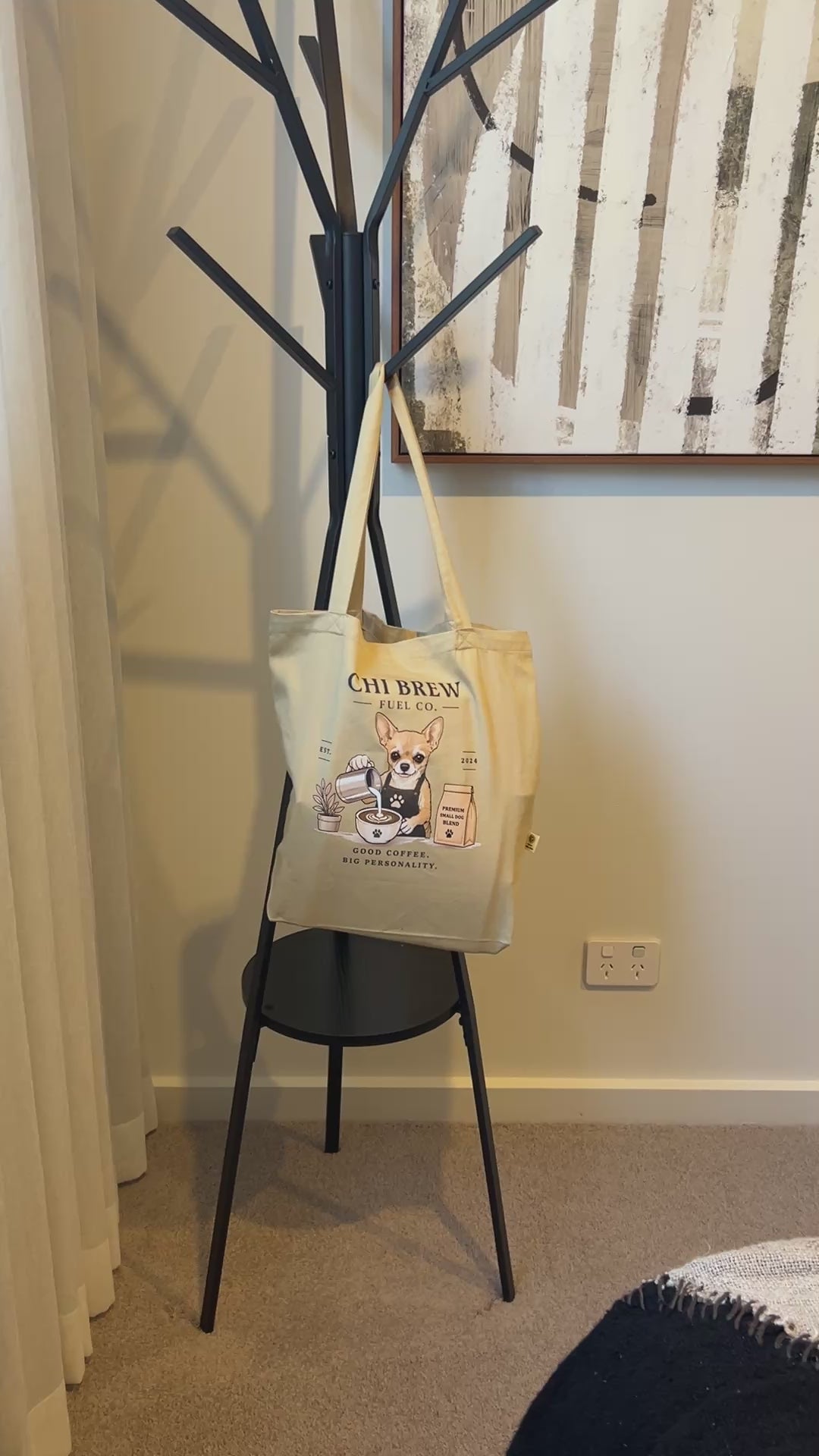 Chi Brew Eco Tote Bag - Organic Cotton Tote for Chihuahua Lovers