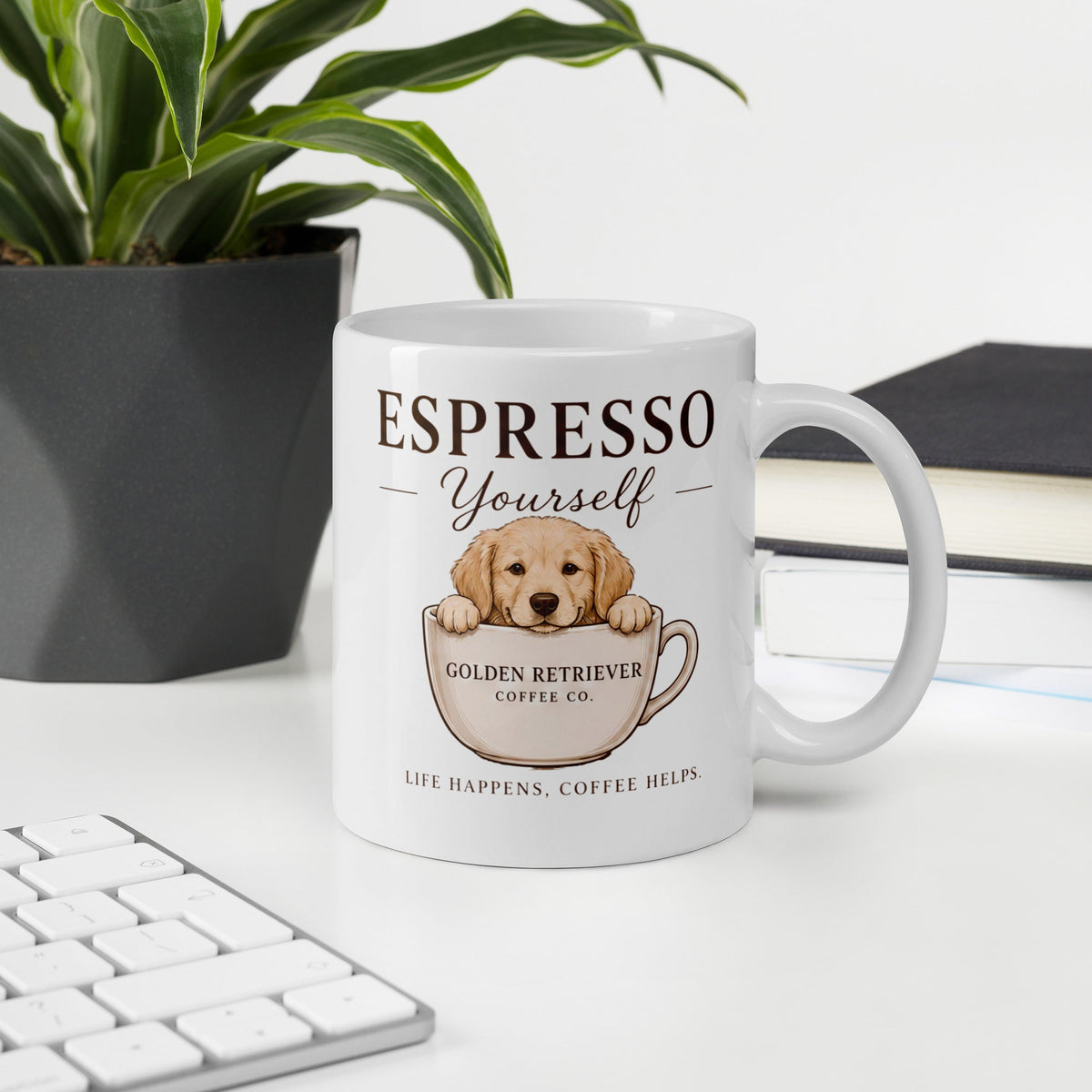 Golden Retriever Gift Set Mug and Tote
